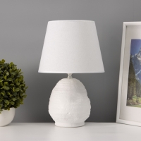 Настольная лампа с абажуром RISALUX &laquo;Аризона&raquo;, 1&times;40 Вт, Е27, белый, 20&times;20&times;32 см