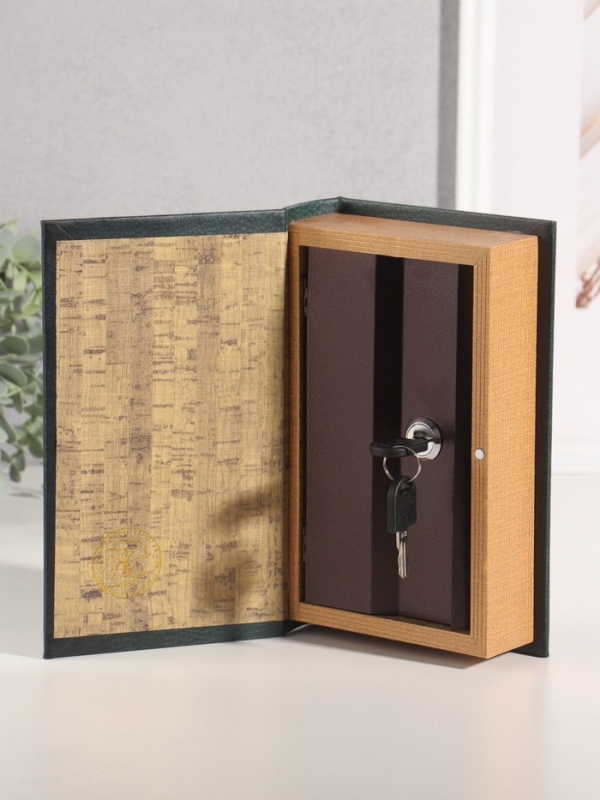 Сейф-книга дерево кожзам "Банковский сейф" тиснение 21х13х5 см