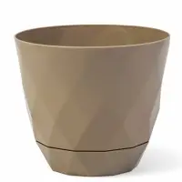 Горшок для цветов "Laurel" D-14,5 см, 1,3 л с поддоном, бежевый