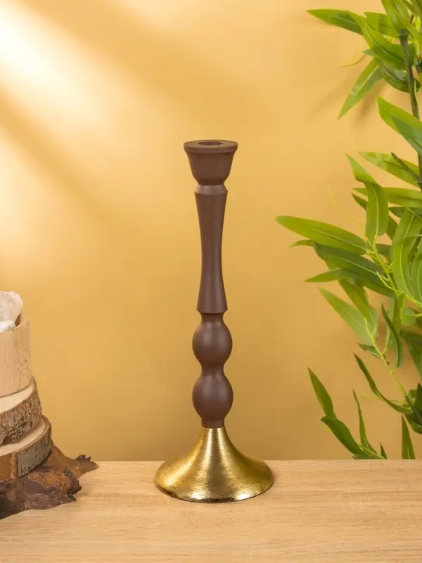 Подсвечник на 1 свечу "Шоколад" 10,5х10,5х30 см