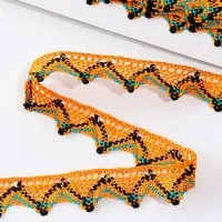 Тесьма &laquo;Уголки&raquo;, ширина 2 см., намотка 25 м., цвет оранжевый