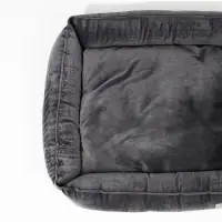Лежанка для кошек и собак велюровая Pet Lab, 55 х 50 х 15 см, серая