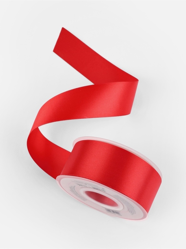 Лента атласная двухсторонняя №0250 38мм*25&plusmn;1м алый TR
