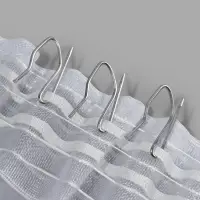 Крючки для штор, 1.8&times;3 см, 10 шт., цвет серебряный