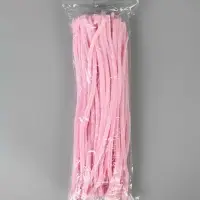 Синельная проволока, набор 100 шт, размер 1 шт 30х0,8 см, цвет розовый