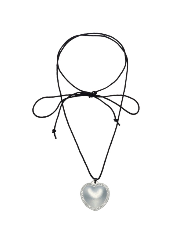 Портупея с кулоном &laquo;Сердечко&raquo; кожа, трансформер, цвет серебро, 150 см