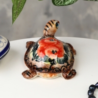 Сувенир &laquo;Черепаха Тина&raquo;, гжель, цвет,4.5х10 см