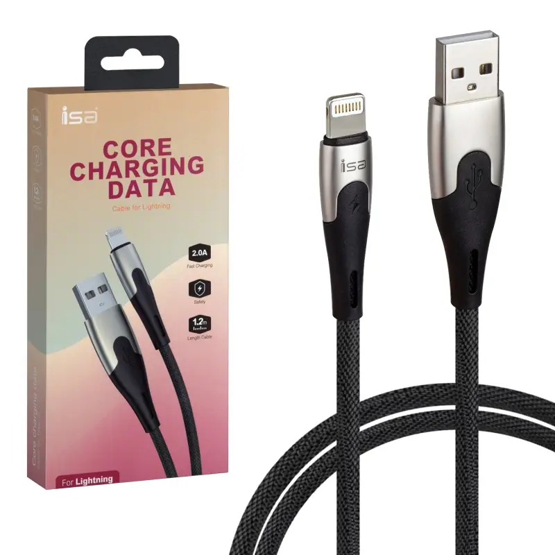 Кабель S21 USB на Lightning 1.2m 2A Core ISA черный