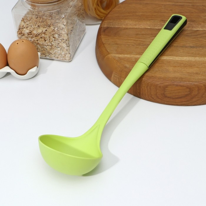 Половник Доляна &laquo;Трава&raquo;, 33 см, цвет зелёный