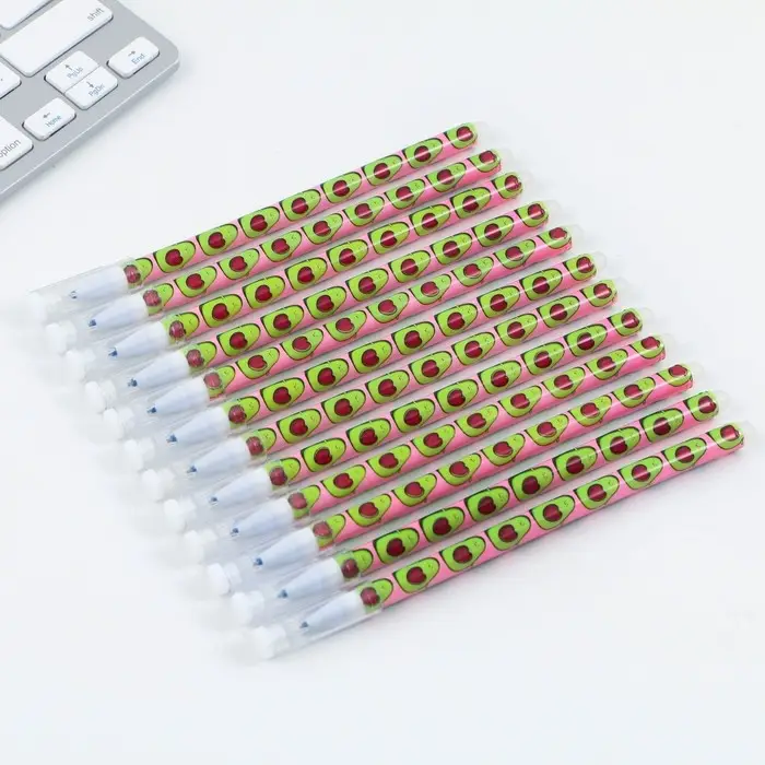 Ручка пиши-стирай, синяя паста, гелевая, 0.5 мм с колпачком &laquo;Авокадо&raquo;