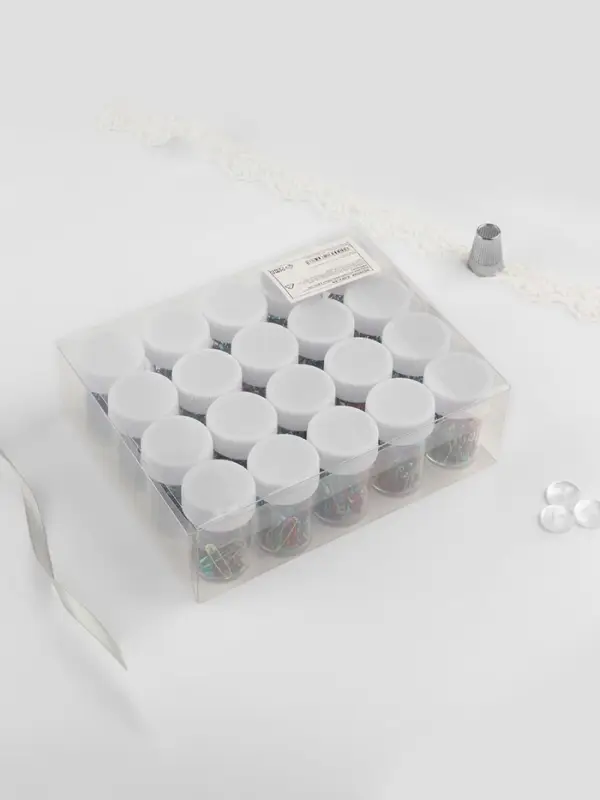 Булавки английские, 22 мм, 50 шт., разноцветные