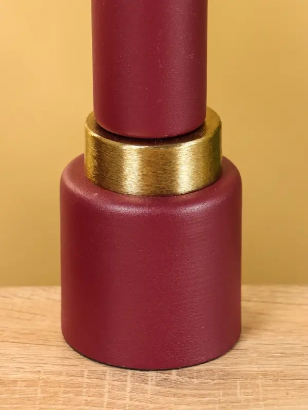 Подсвечник на 1 свечу текстурный "Баклажановый" 10,5х10,5х20 см