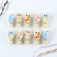 Набор прищепок для украшения вербы &laquo;Кролики&raquo; на пасху, 10 х 12 см.