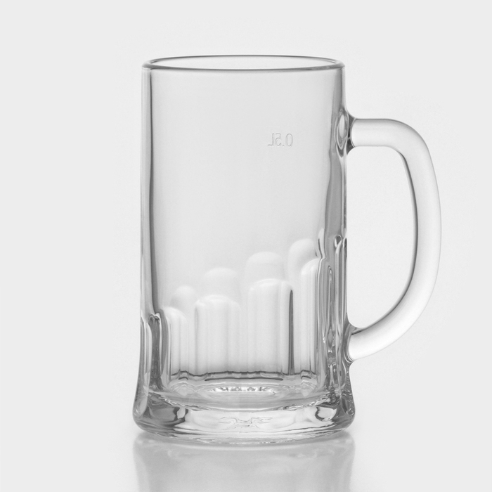 Кружка стеклянная для пива &laquo;Пит&raquo;, 500 мл