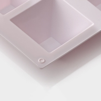 Форма для выпечки Доляна &laquo;Пирамида&raquo;, силикон, 6 ячеек, 29,5&times;17,2&times;4 см, сиреневая