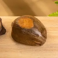 Чаша из кокоса, 15.5&times;21&times;7 см, коричнево-золотая