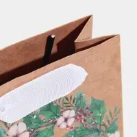 Пакет крафтовый вертикальный &laquo;Новогодний венок&raquo;, S 12 х 15 х 5.5 см