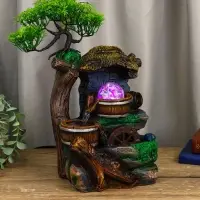 Фонтан "Хижина под деревом" 32х15х13 см (с подсветкой)