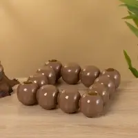 Подсвечник на 4 свечи &laquo;Бусы&raquo;, с 12 сферами, 20.5&times;20.5&times;5.5 см, бисквит