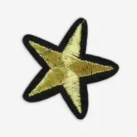Термоаппликация &laquo;Звёздочка&raquo;, 3.7&times;3.7 см, цвет золотой