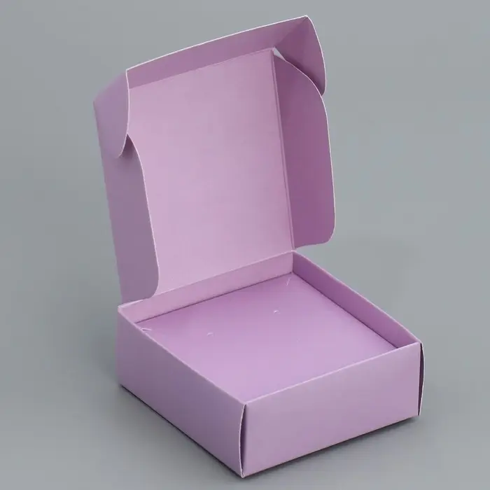 Коробка подарочная под бижутерию двухсторонняя, упаковка, &laquo;Лаванда&raquo;, 7.5 х 7.5 х 3 см