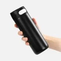 Термостакан X1 с цветной кнопкой, черный с белым