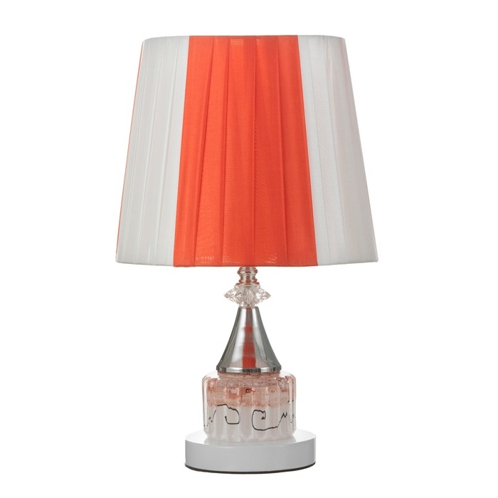 Настольная лампа с подсветкой "Агата" Е27 40Вт бело-розовый 25х25х42,5 см