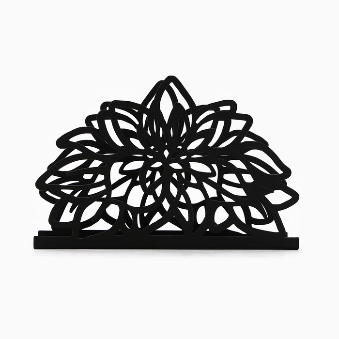 Салфетница &laquo;Цветы&raquo; металлическая, 14 х 9 см