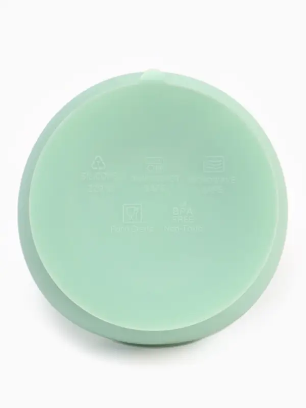 Тарелка детская на присоске и ложка, бирюзовый, Mum&Baby