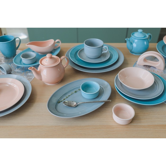 Чайник фарфоровый &laquo;Акварель&raquo;, 400 мл, цвет светло-серый