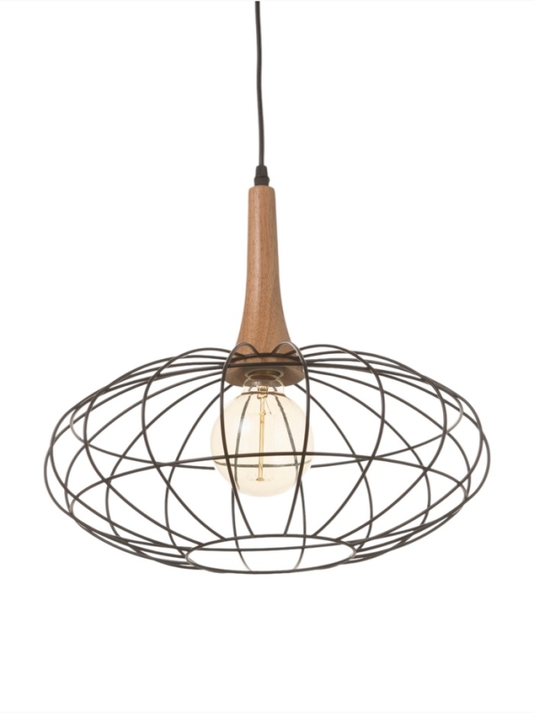 Светильник "Чикаго" 1х40Вт Е27 черный/коричневый 39х39х35(135)см