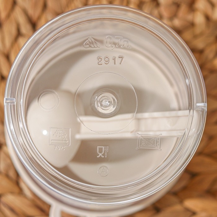 Ёмкость для соли с ложкой &laquo;Ассорти. Соль&raquo;, 700 мл, пластик, цвет МИКС