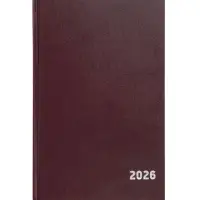 Ежедневник датир 2026г А5 168л б/вин, Бордо