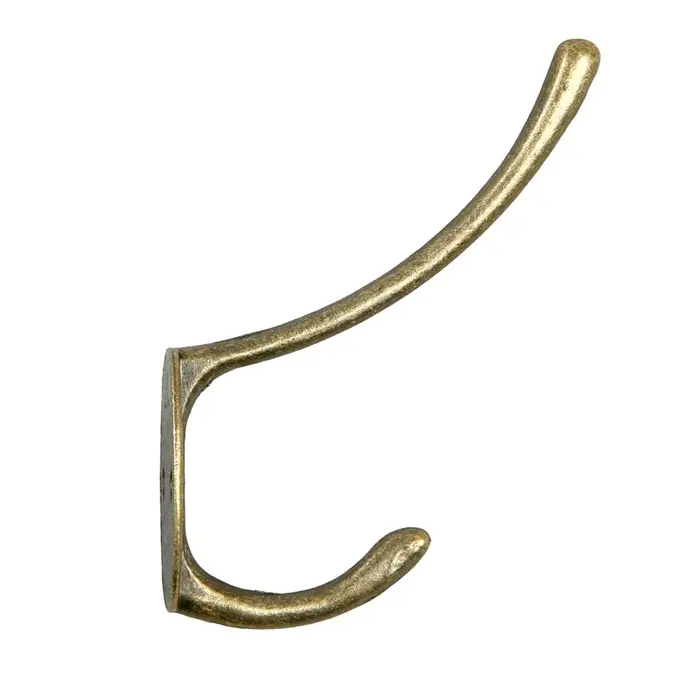 Крючок мебельный ТУНДРА TKD014, двухрожковый, бронза, 200 шт