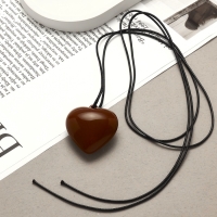 Портупея с кулоном &laquo;Сердечко&raquo;, трансформер, коричневая, 150 см