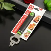 Нож консервный Доляна Lime, 18&times;4,5 см, цвет чёрно-зелёный