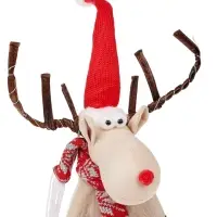 Фигура текстиль &laquo;Новогодний лосик&raquo; 58 см, 10 LED, от батареек CR2032&times;1, свечение тёплое белое