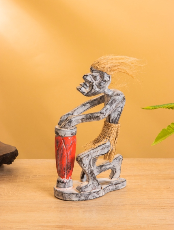 Сувенир &laquo;Абориген барабанщик&raquo;, 7&times;10&times;17 см, дерево