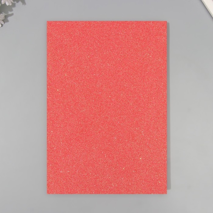 Набор глиттерного фоамирана (5 листов) 2 мм, 20х30 см, розовый