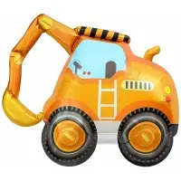 Воздушный шар фольгированный 33" "Экскаватор" в инд.уп.