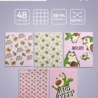 Тетрадь 48 листов в клетку, Calligrata &laquo;Авто&raquo;, обложка мелованная бумага, серые листы, МИКС