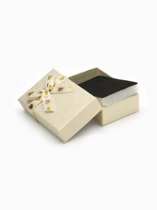 Коробочка подарочная под набор &laquo;Влюбленность&raquo;, 5&times;8 (размер полезной части 4.7&times;7.7 см), бежевая, вставка чёрная