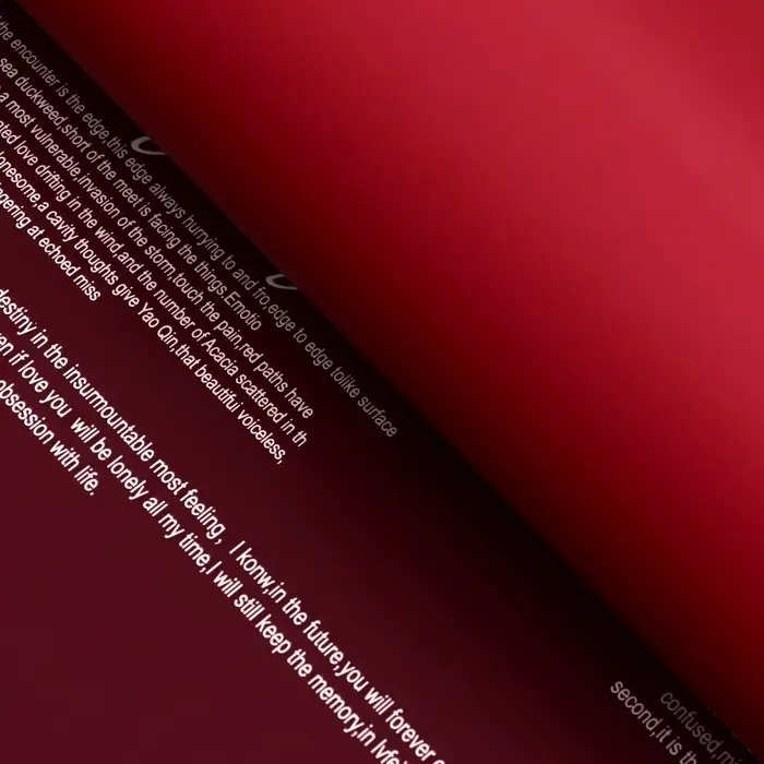 Пленка матовая для цветов &laquo;Новости Love&raquo;, бургунди/вишня, 60&times;60 см