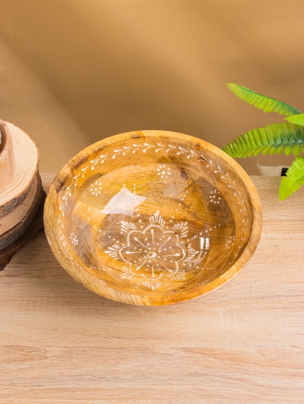 Салатник "Пряник" дерево манго 25х25х10 см