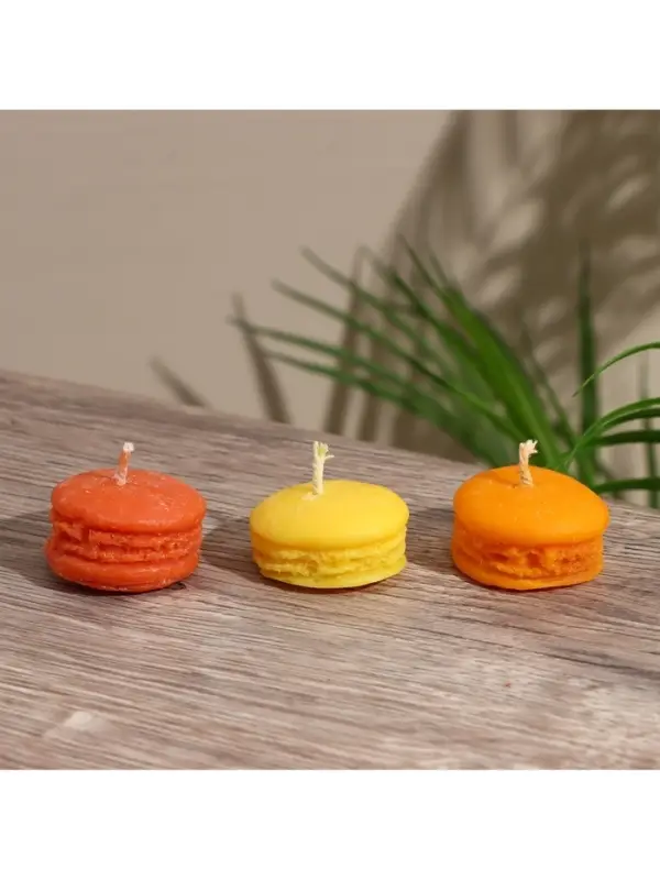 Свеча "Макарун" 3,5х3,5х2 см, соевый воск МИКС