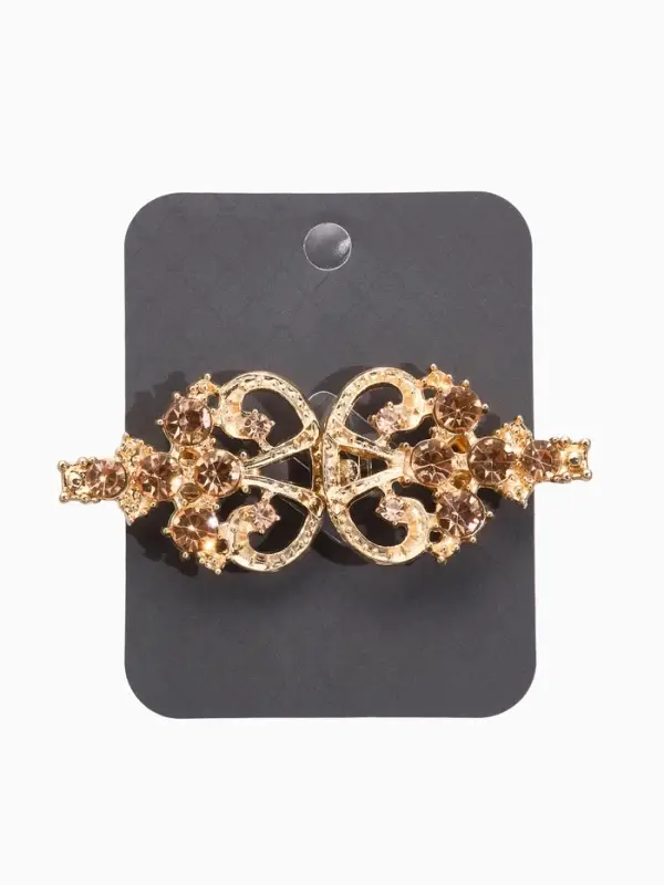 Зажим для кардигана "Ажур", пика, цвет золотой в золоте