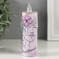 Ночник "Свеча" (Лицо)  3хLR1130 3,8х3,8х12см