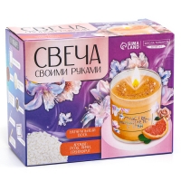 Свеча своими руками. Создание цветной ароматической свечи с блестками &laquo;Счастье начинается с тебя&raquo;, набор для творчества