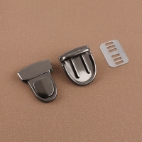 Застёжка для сумки, 4 &times; 3 см, цвет чёрный никель