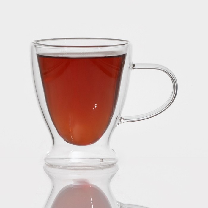 Кружка стеклянная с двойными стенками &laquo;Дуо&raquo;, 300 мл